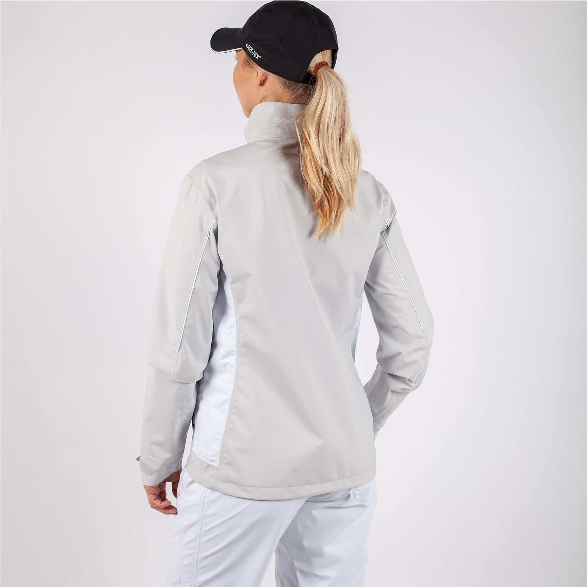 Galvin Green Aila Gore-Tex Paclite Waterproof Ladies Golf Jacket Cool Grey/White